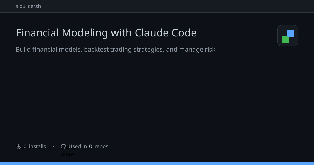 Financial Modeling with Claude Code | aibuilder.sh